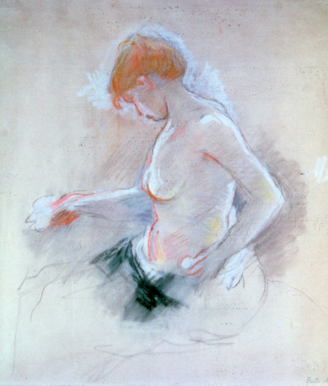 Nahá, c1861-1895 od Berthe Morisot