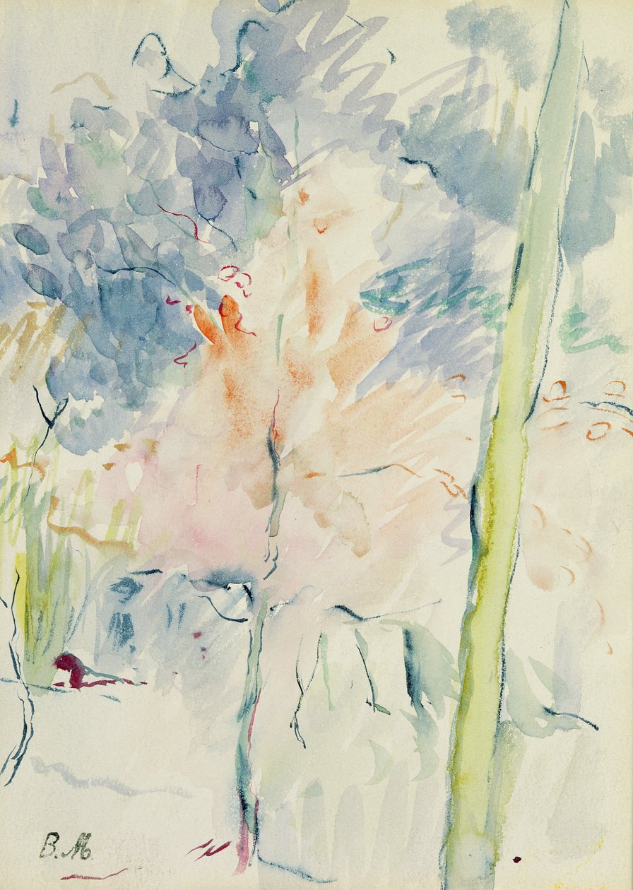 Červený strom v lese, 1893 od Berthe Morisot