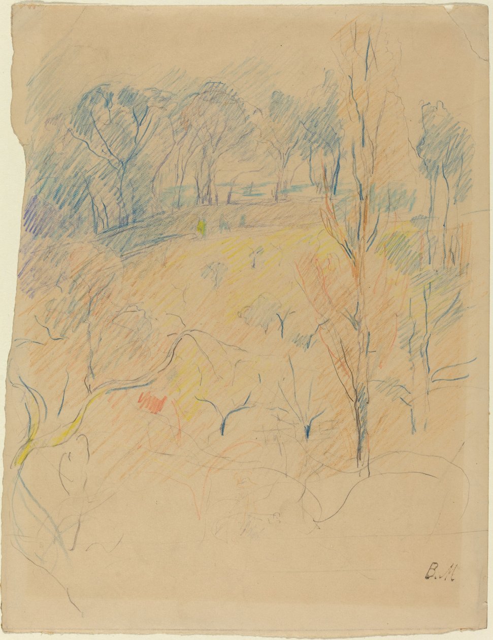 Jarní krajina od Berthe Morisot
