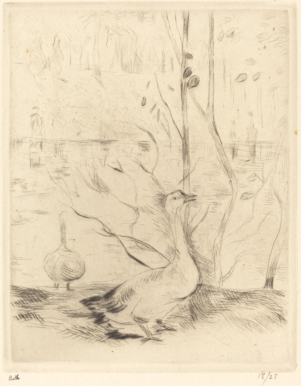 Procházka v Boulougne Wood od Berthe Morisot