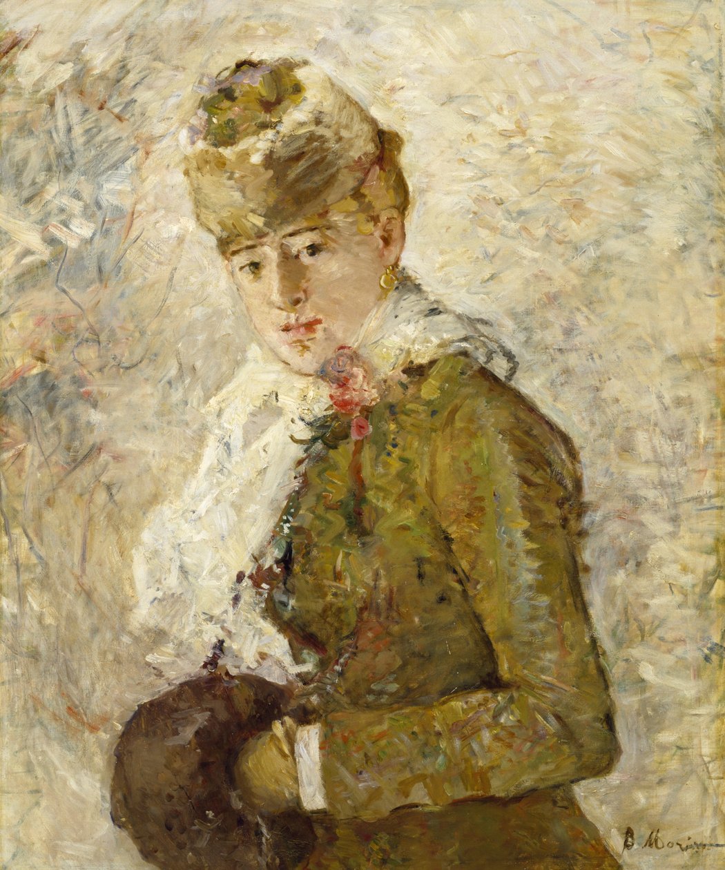 Zima (žena s rukávníkem) od Berthe Morisot