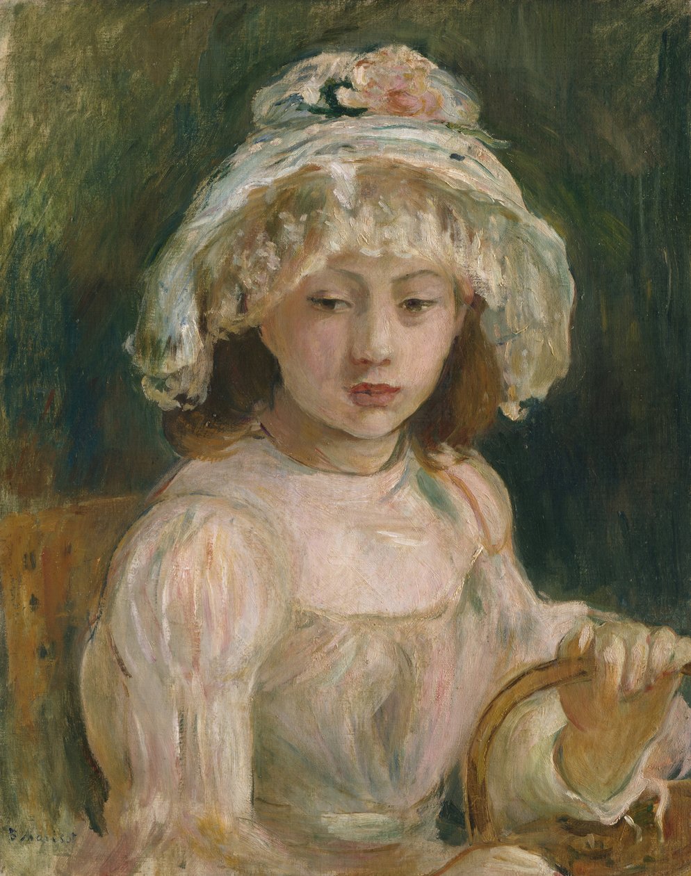 Mladá dívka s kloboukem, 1892. od Berthe Morisot