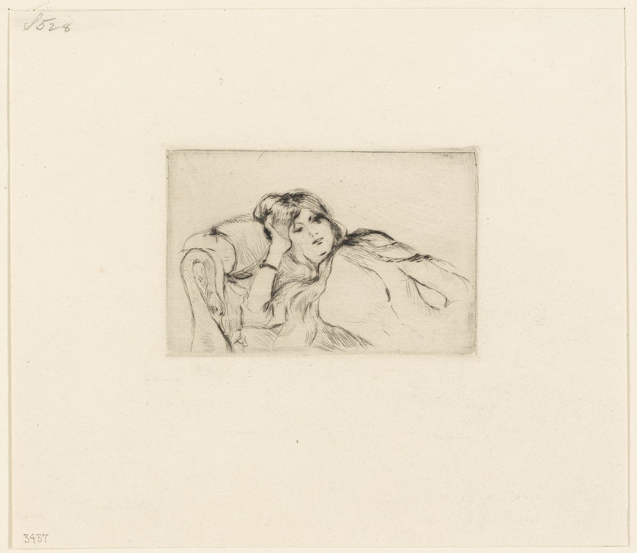 Mladá žena v klidu od Berthe Morisot