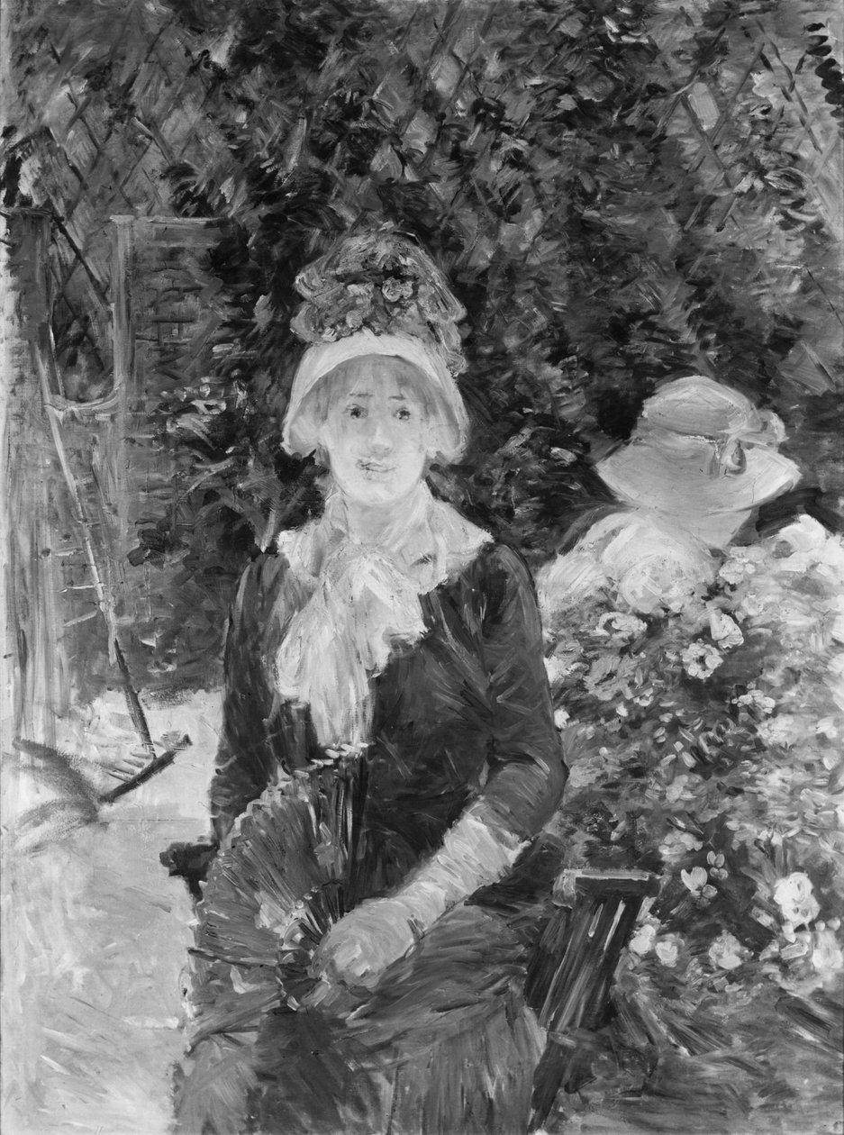 Mladá žena v zahradě od Berthe Morisot
