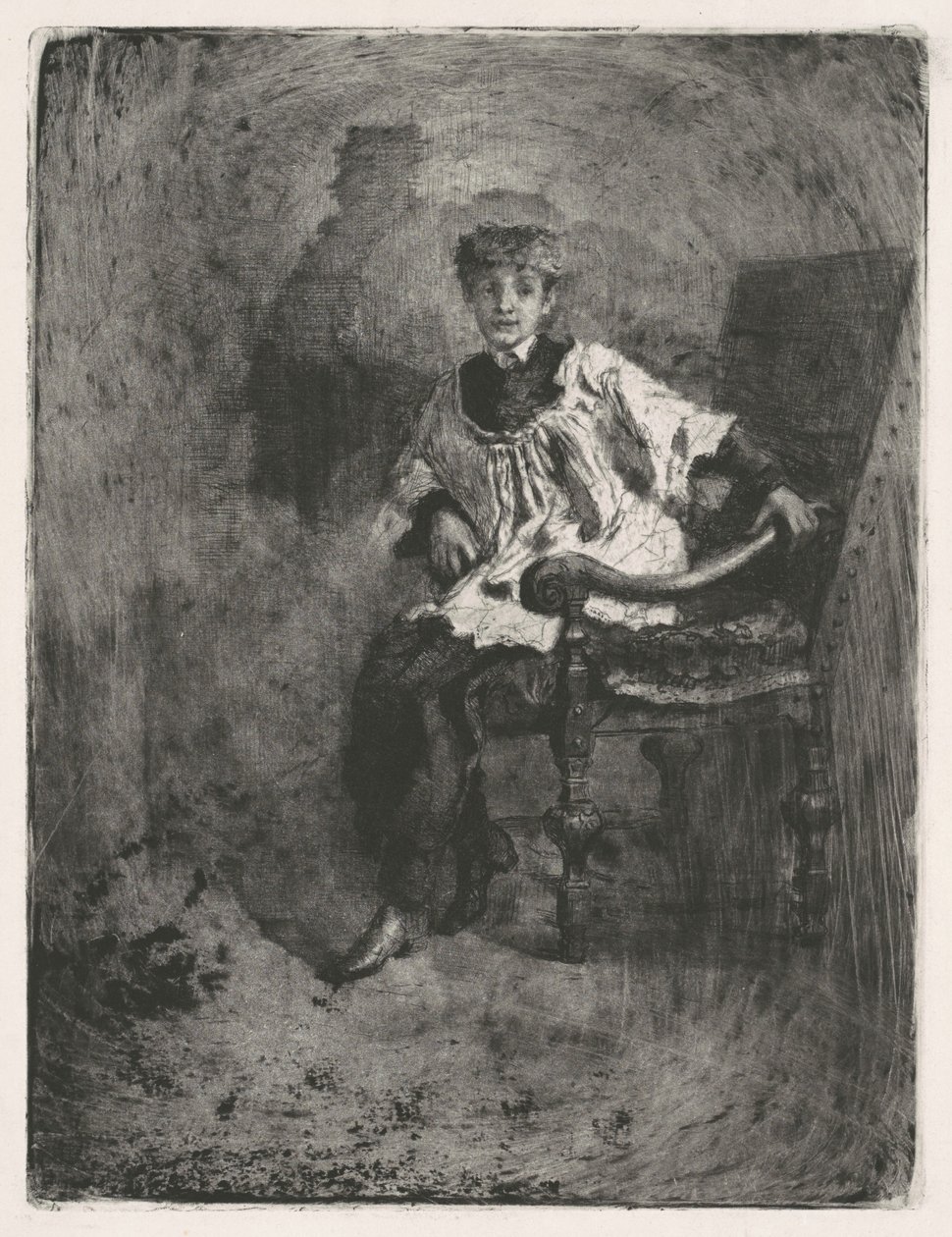 Sedící akolyta, c. 1872. od Bianchi Mose
