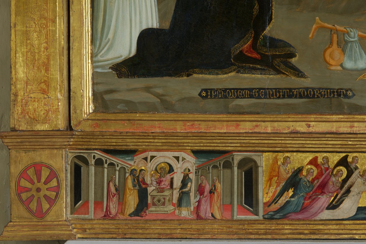 Detail z Narození Páně (tempera na dřevě) od Bicci di Lorenzo