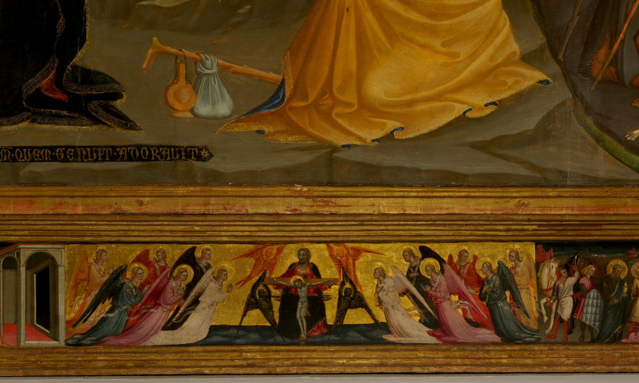 Detail z Narození Páně (tempera na dřevě) od Bicci di Lorenzo
