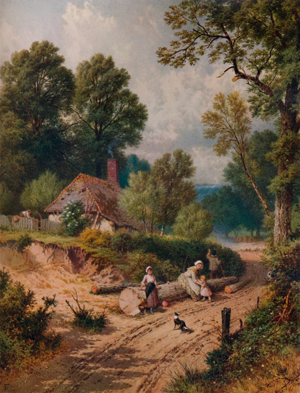 Zelená ulička, 19. století, 1935 od Birket Foster