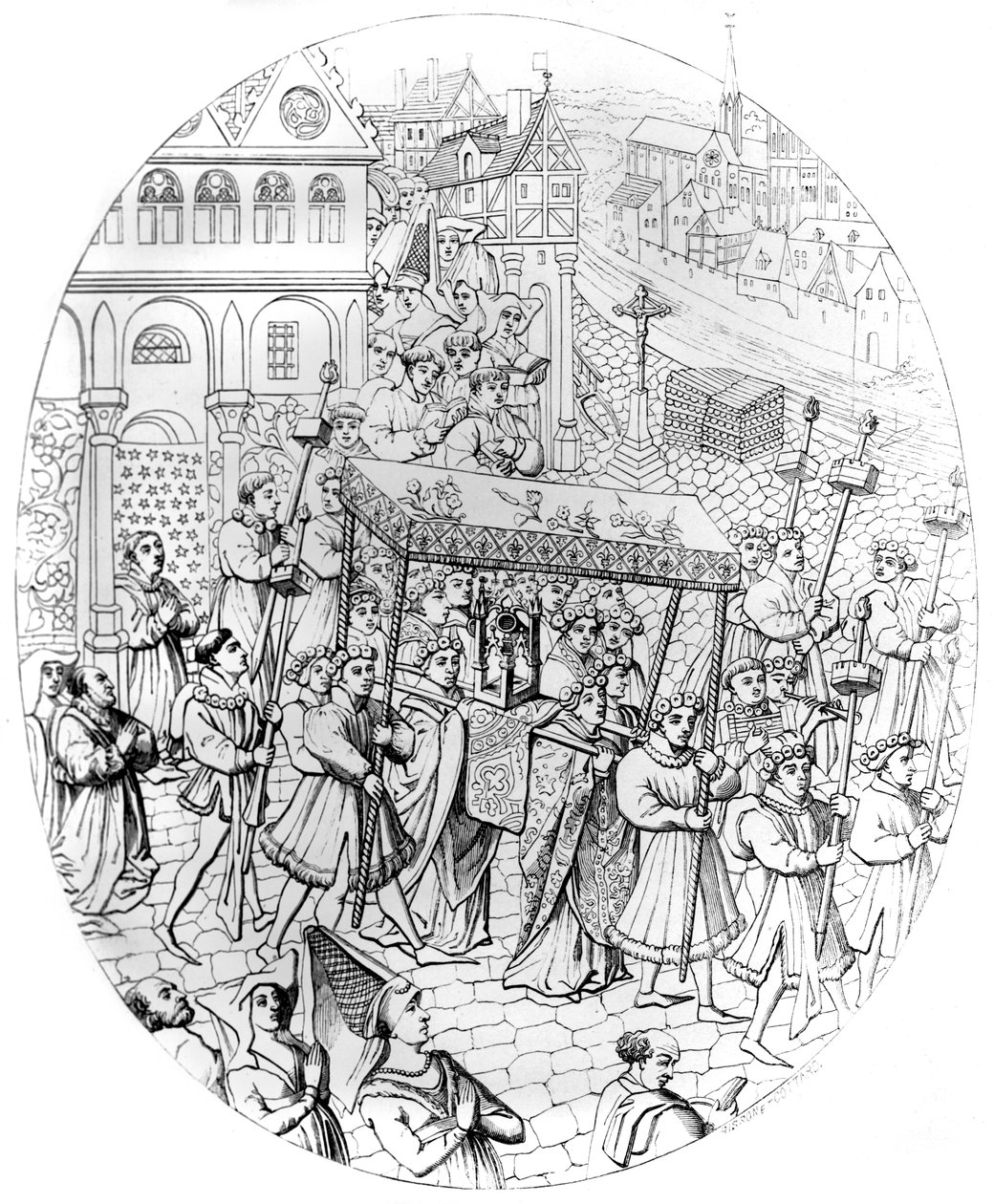 Náboženský průvod, 1449-1456 1849 od Bisson and Cottard