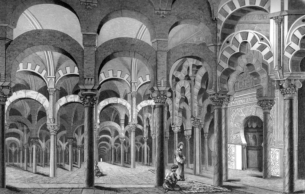 Mezquita, Cordoba, Španělsko, 1849. od Bisson and Cottard