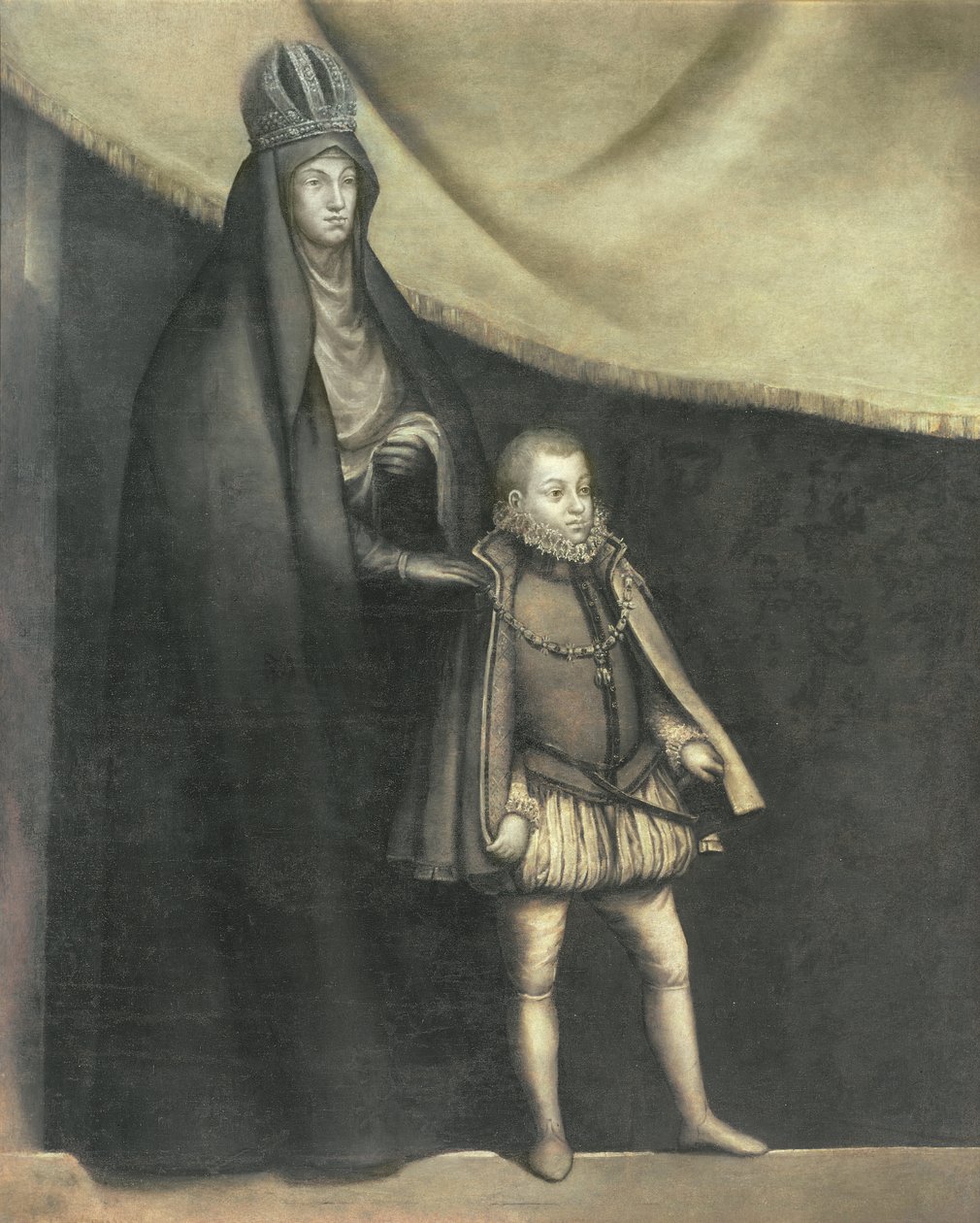 Císařovna Maria a Filip III (1578-1621) 1583 od Blas del Prado