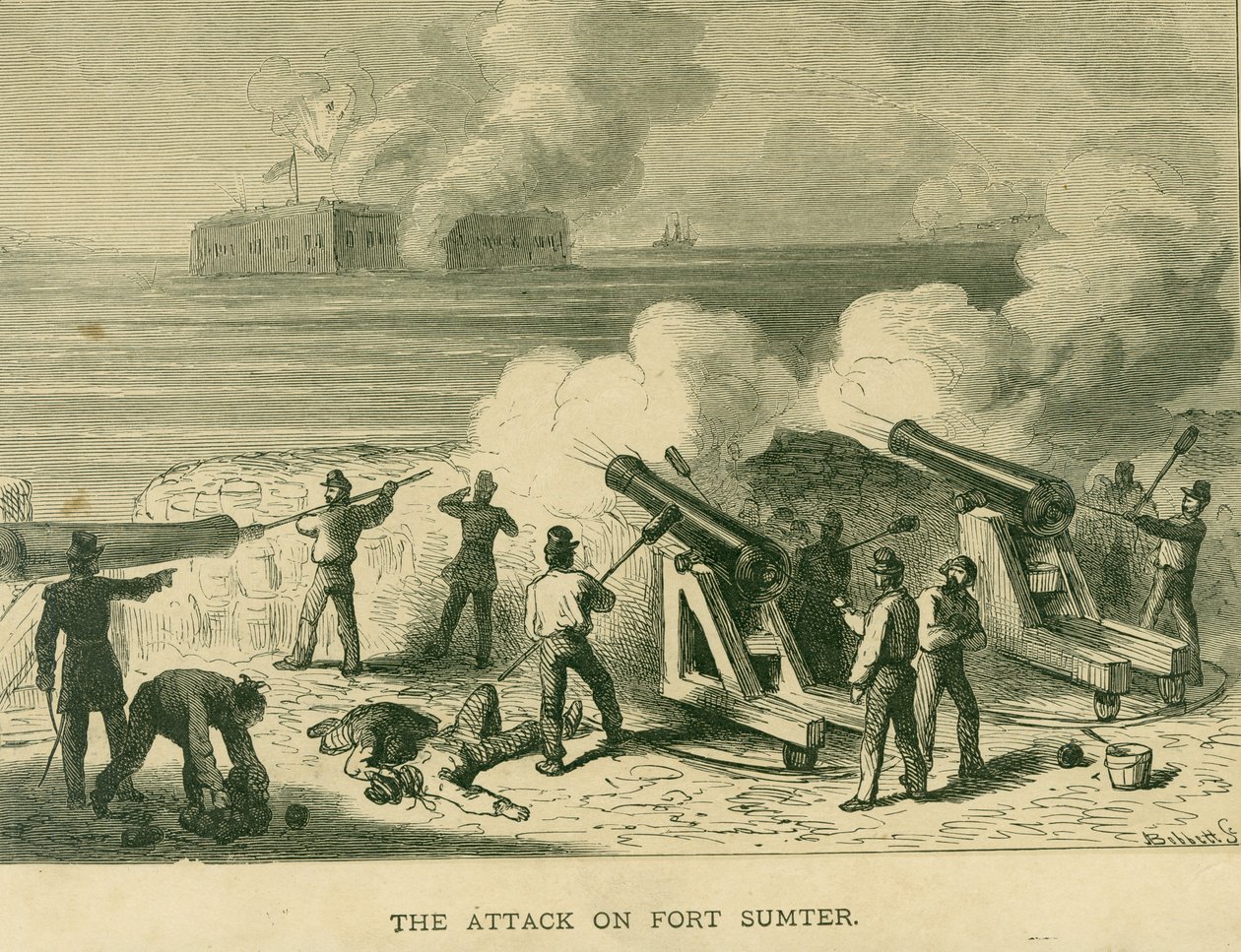 Útok na Fort Sumter od Bobbett