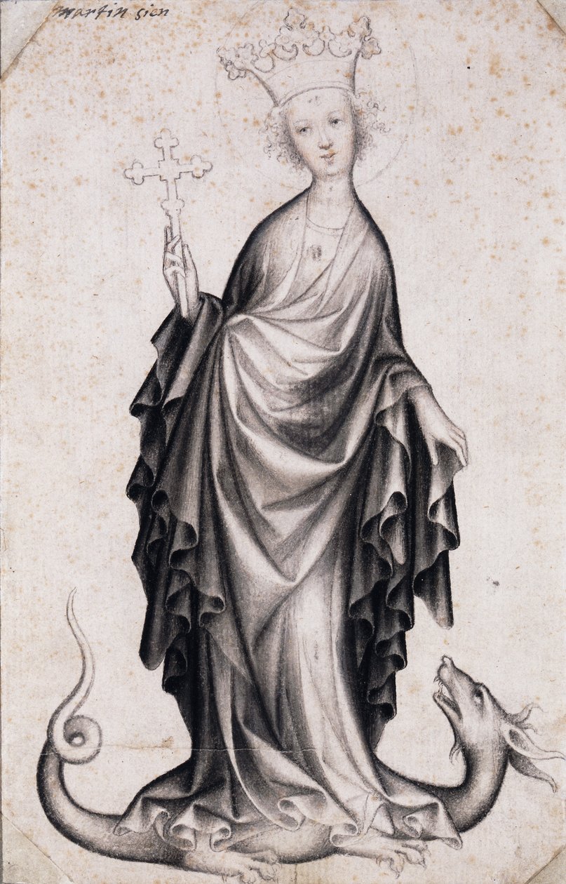 Svatá Markéta, kolem roku 1410 od Bohemian Master