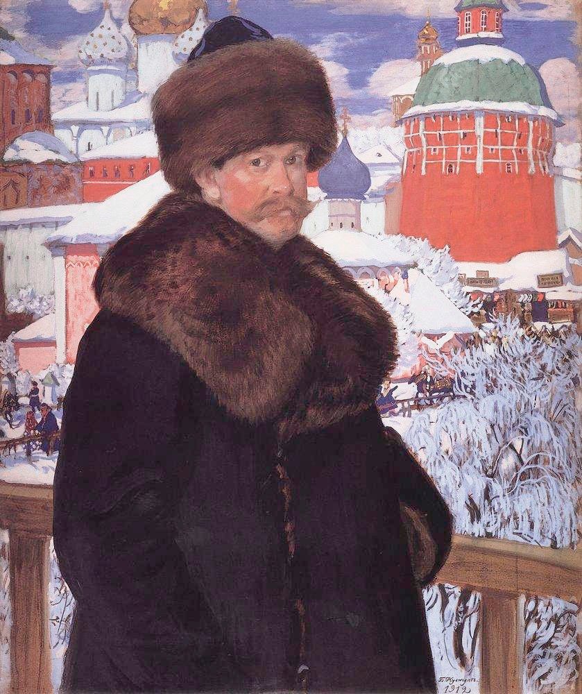 Autoportrét od Boris Mikhailovich Kustodiev