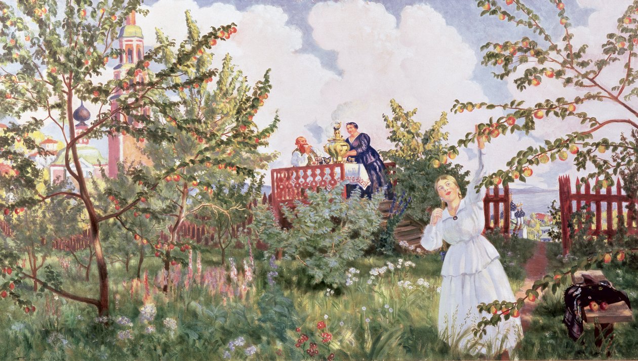 The Orchard, 1918 od Boris Mikhailovich Kustodiev