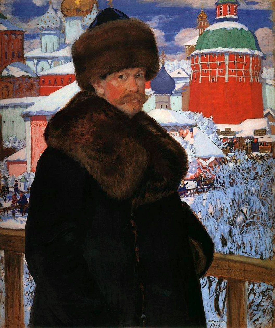 Autoportrét, 1912. od Boris Mikhailovich Kustodiev