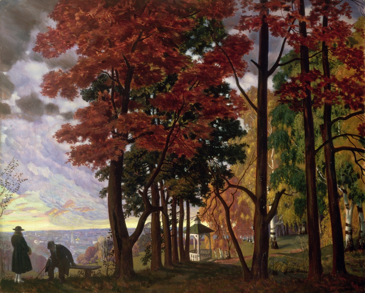 Podzim od Boris Mikhailovich Kustodiev