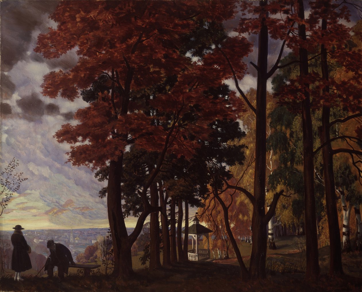 Podzim, 1918 od Boris Mikhailovich Kustodiev