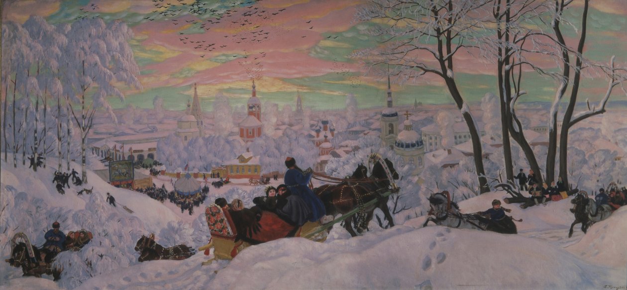 Masopust, 1916 od Boris Mikhailovich Kustodiev