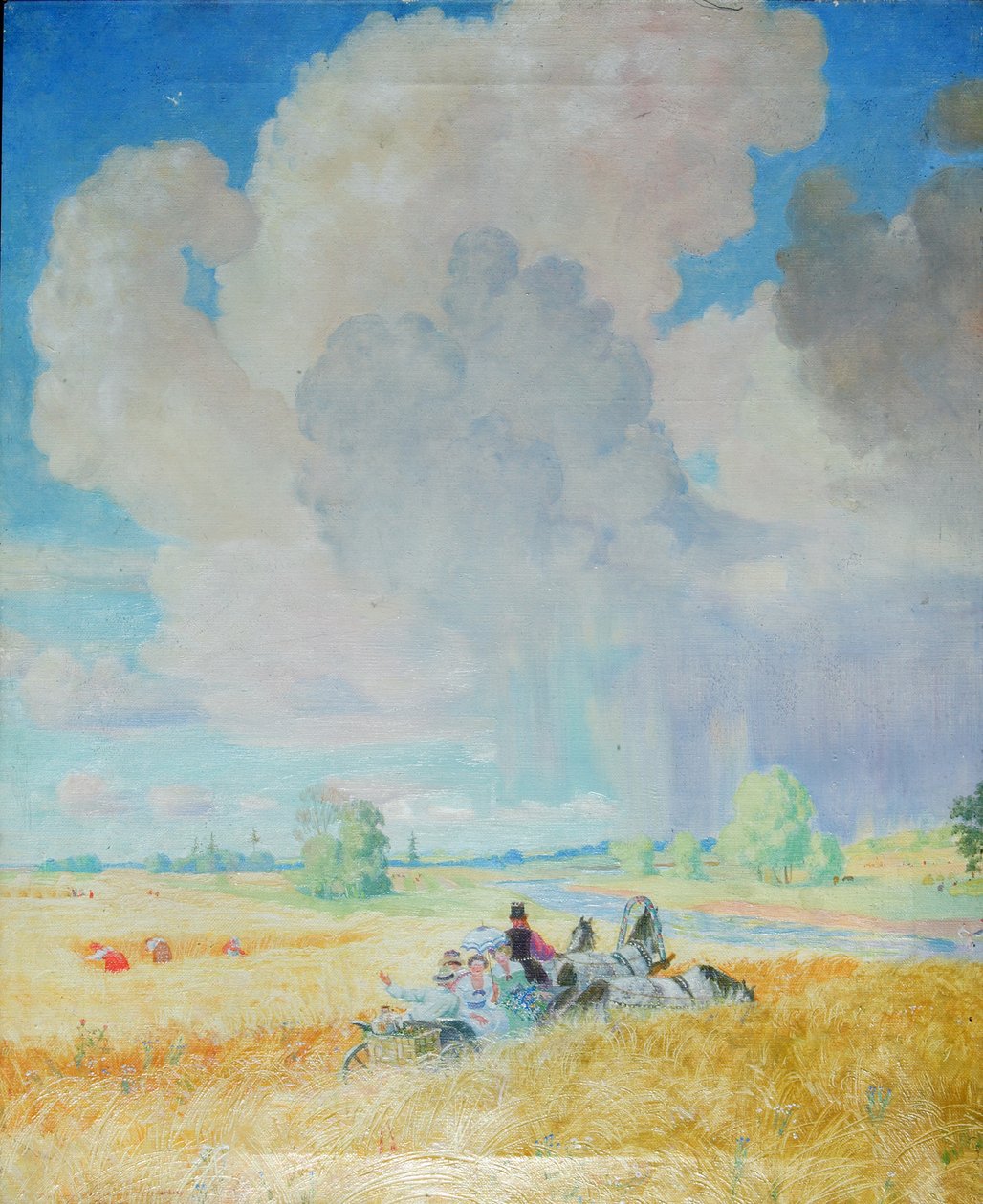 Léto, 1922 od Boris Mikhailovich Kustodiev