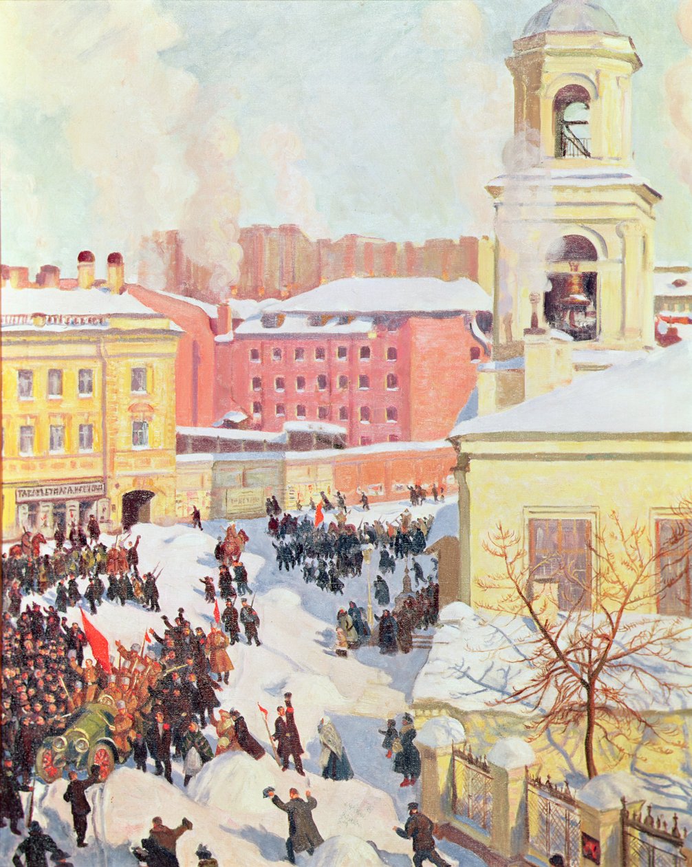 27. února 1917 od Boris Mikhailovich Kustodiev
