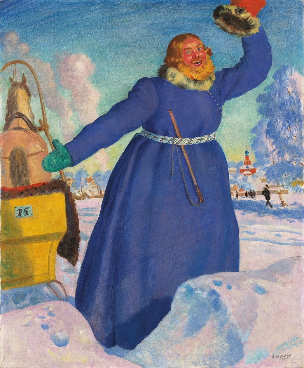 Kočí, 1923 od Boris Mikhailovich Kustodiev