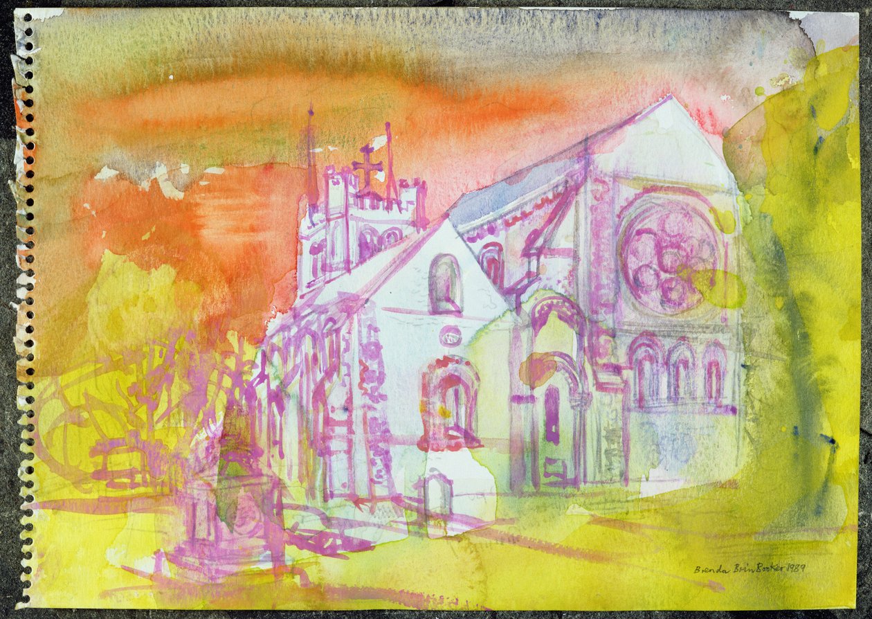 Waltham Abbey (wc na papíře) od Brenda Brin Booker