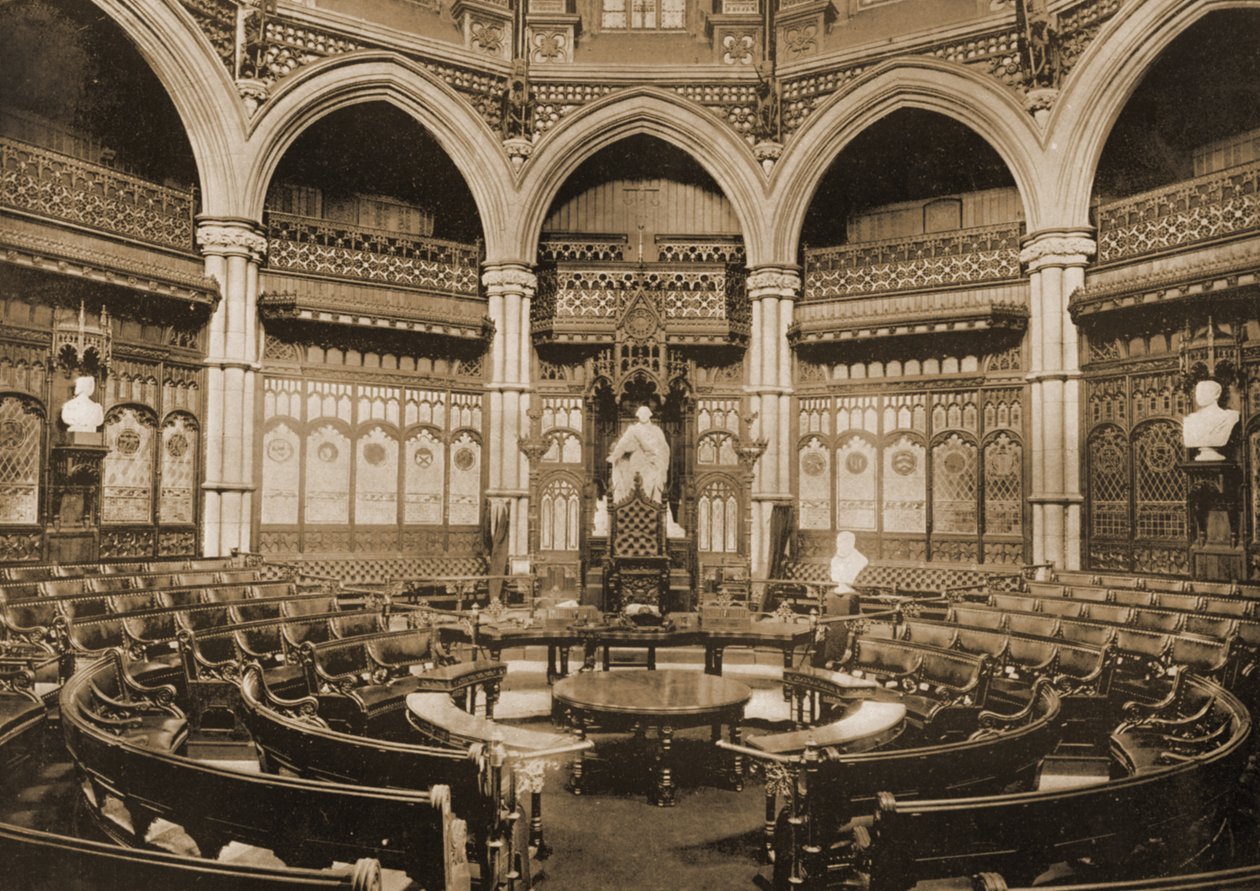 Společná zasedací místnost v London Guildhall, 1890 od British Photographer