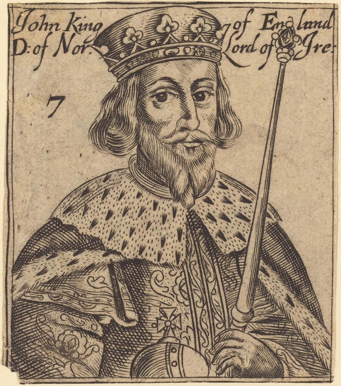 John, král Anglie od British 17th Century