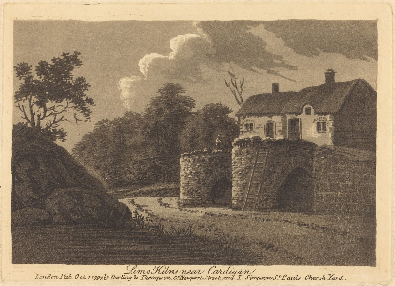 Vápenka poblíž Cardiganu od British 18th Century