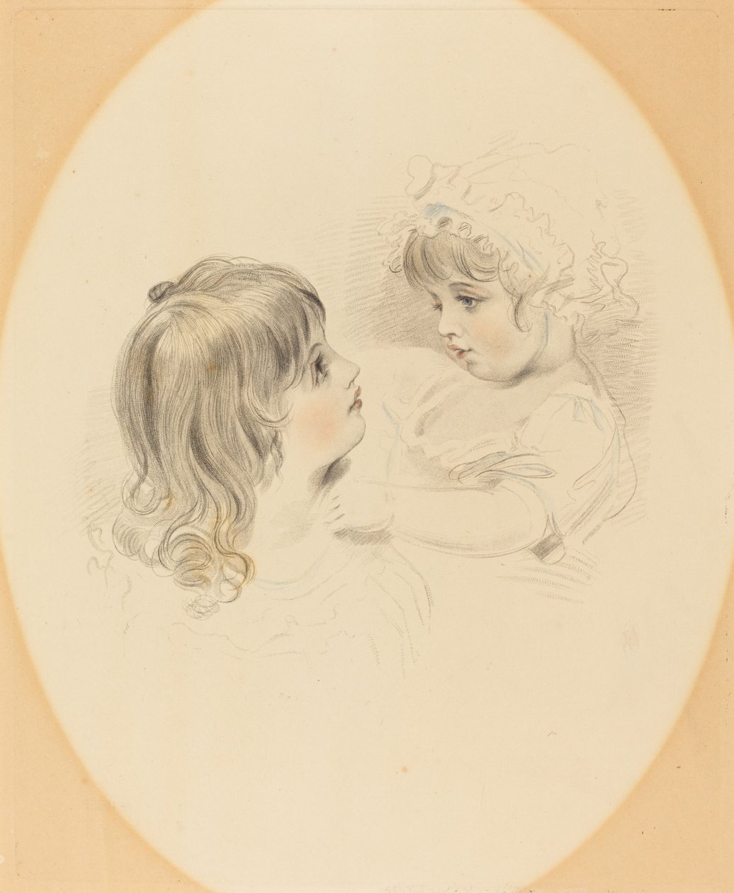 Dvě děti od British 19th Century after George Henry Harlow