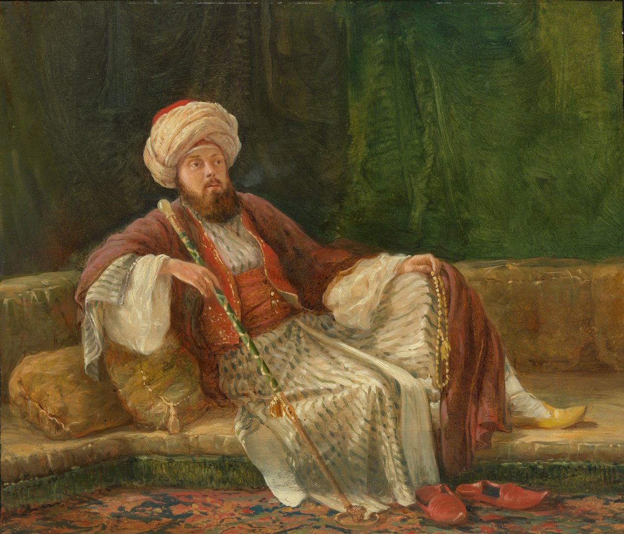 Westernový gentleman v orientálním kostýmu. od British Painter