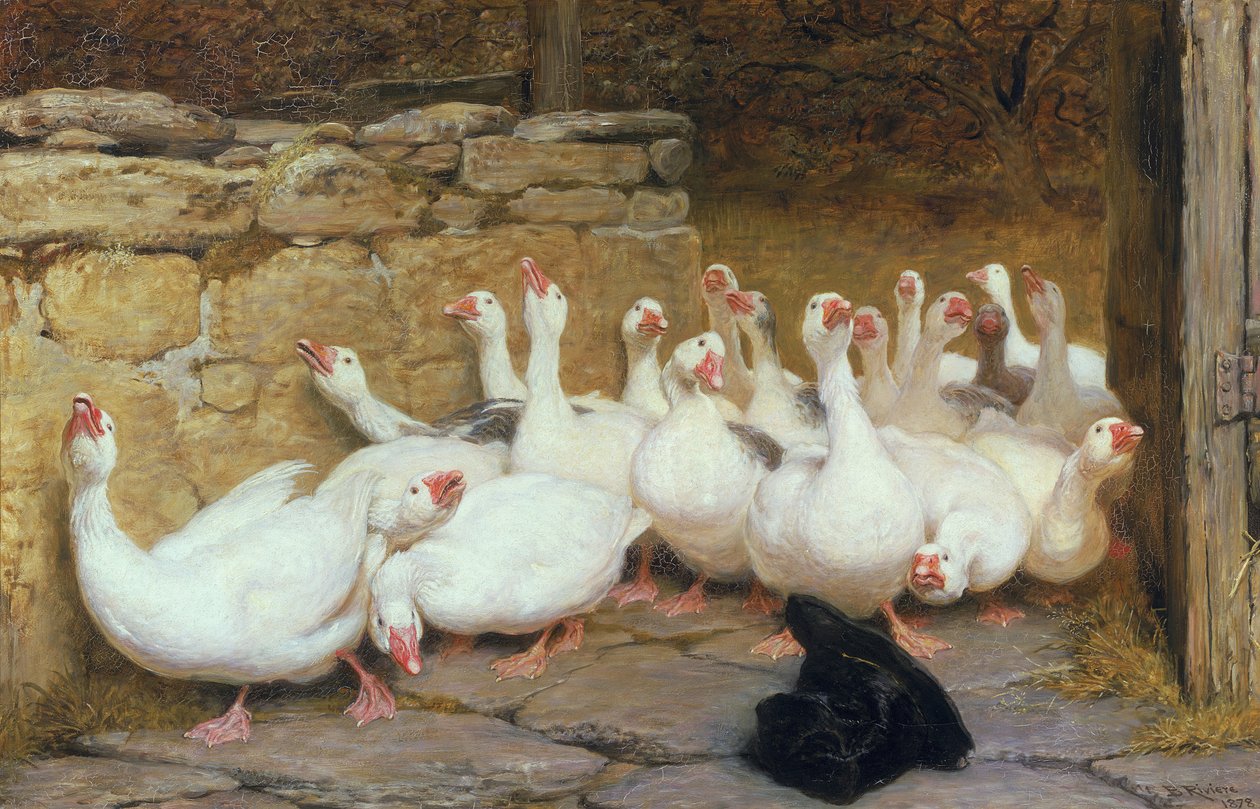 Úzkostlivý okamžik, 1878 od Briton Riviere