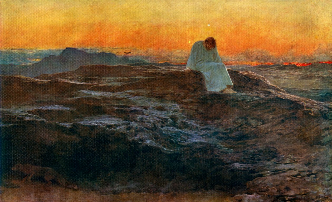 Kristus na poušti, 1898, 1912. od Briton Riviere