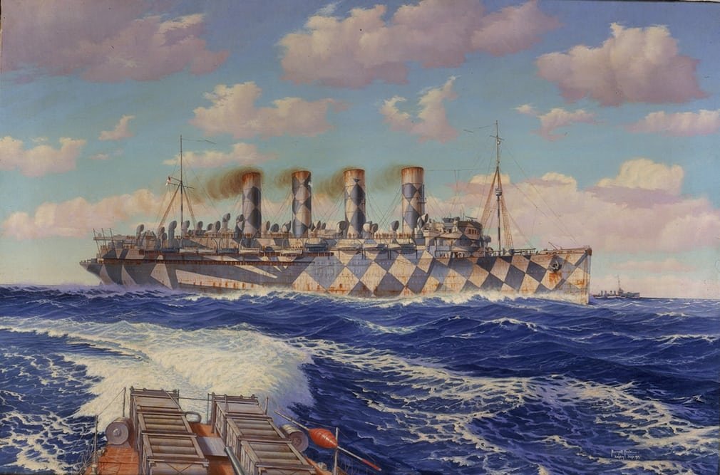 Mauretania v Dazzle Paint od Burnell Poole