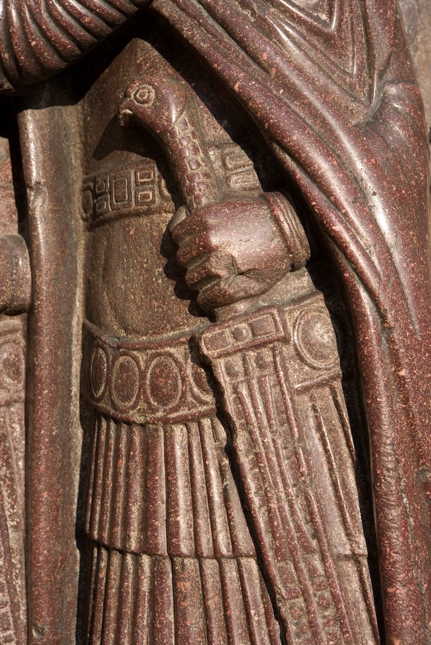 Detail z Portrétu čtyř tetrarchů, cca 300 (porfyr) od Byzantine