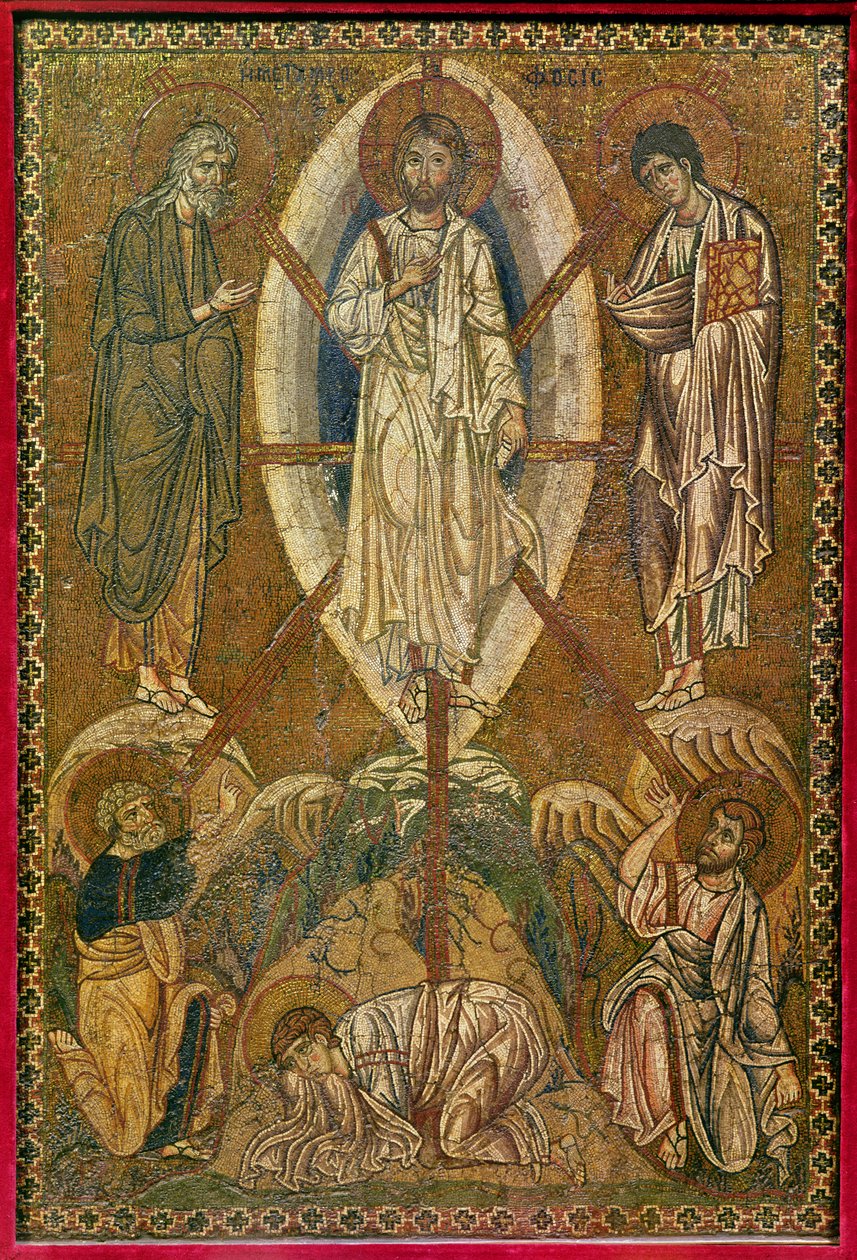 Přenosná ikona znázorňující proměnění, 11.-12. století (mozaika) od Byzantine