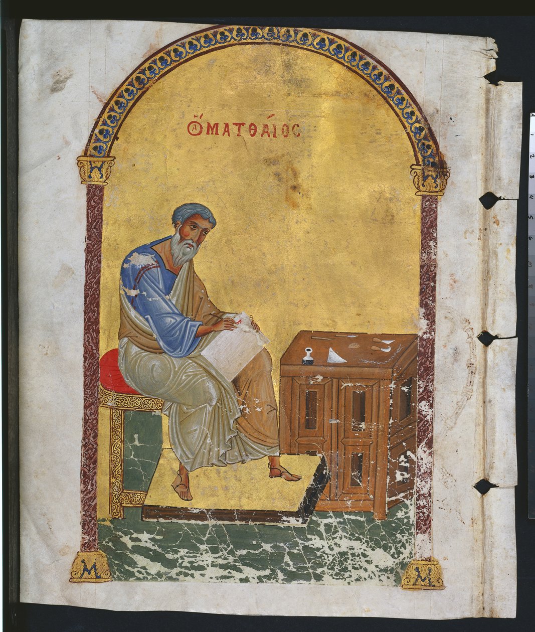 List z lekcionáře se sv. Matoušem, 1057-1063 od Byzantine