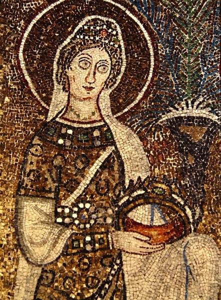 Panna mučednice (mozaika) (viz také 58073) od Byzantine School