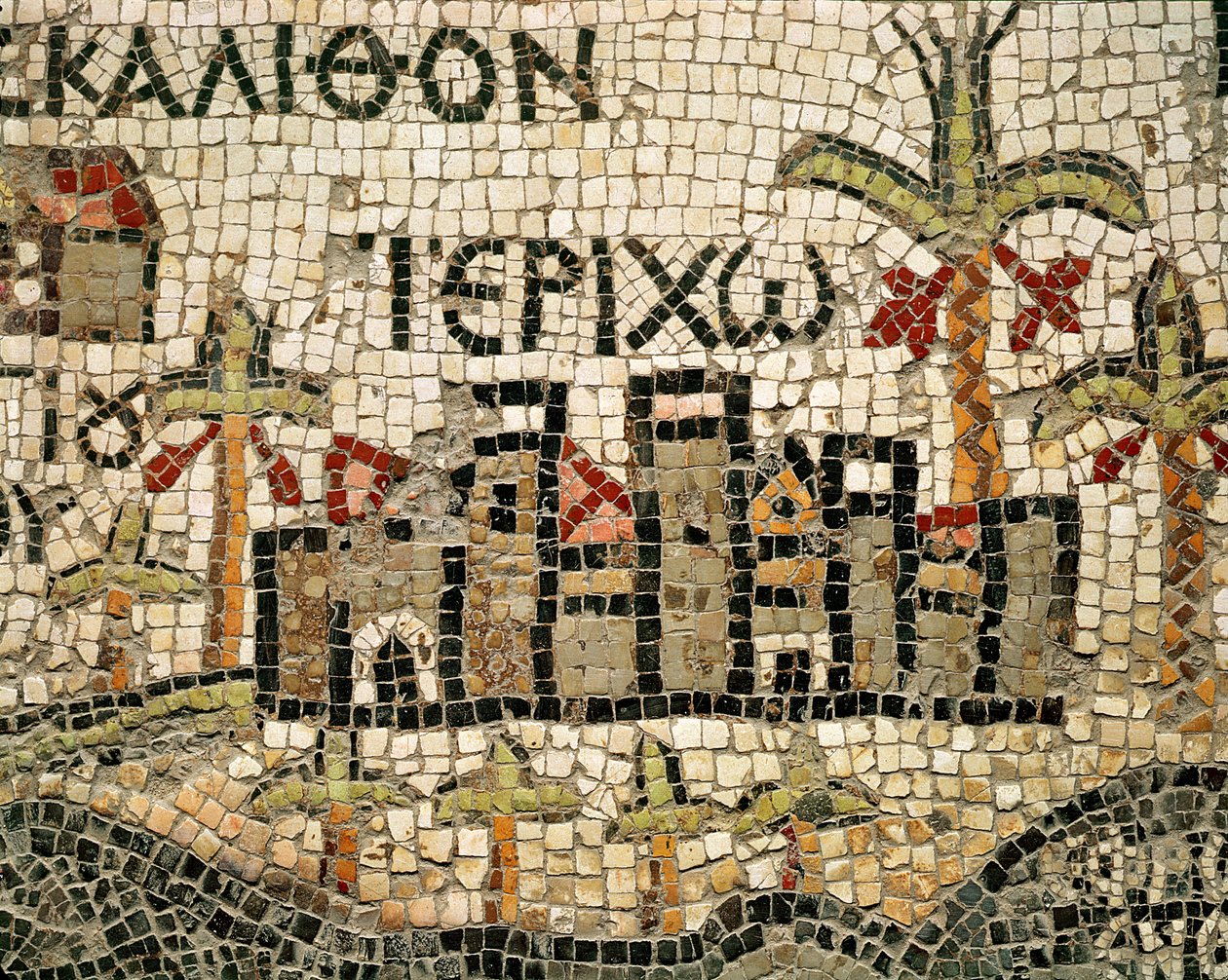 Detail mapy Jericha od Byzantine School