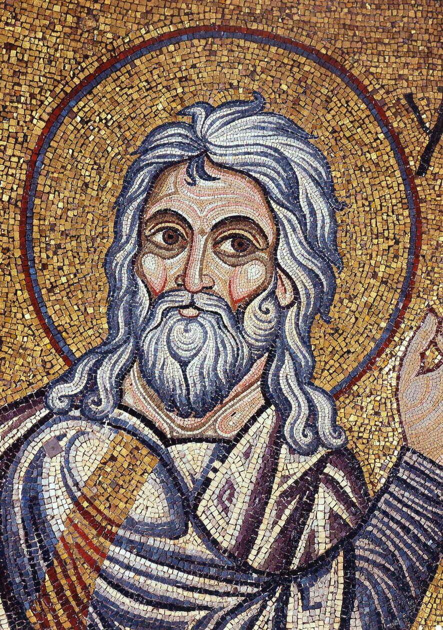 Detail proroka Izajáše (mozaika) od Byzantine School
