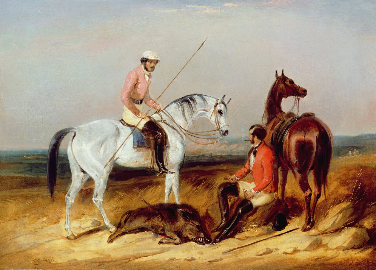Píchání prasat, 1847 od C.B. Spalding