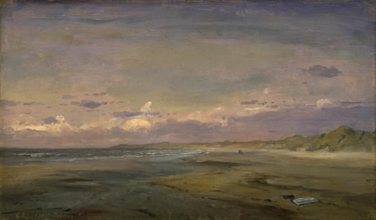 Nízká pláž a písečné duny. Cattwijk od C.F. Sørensen