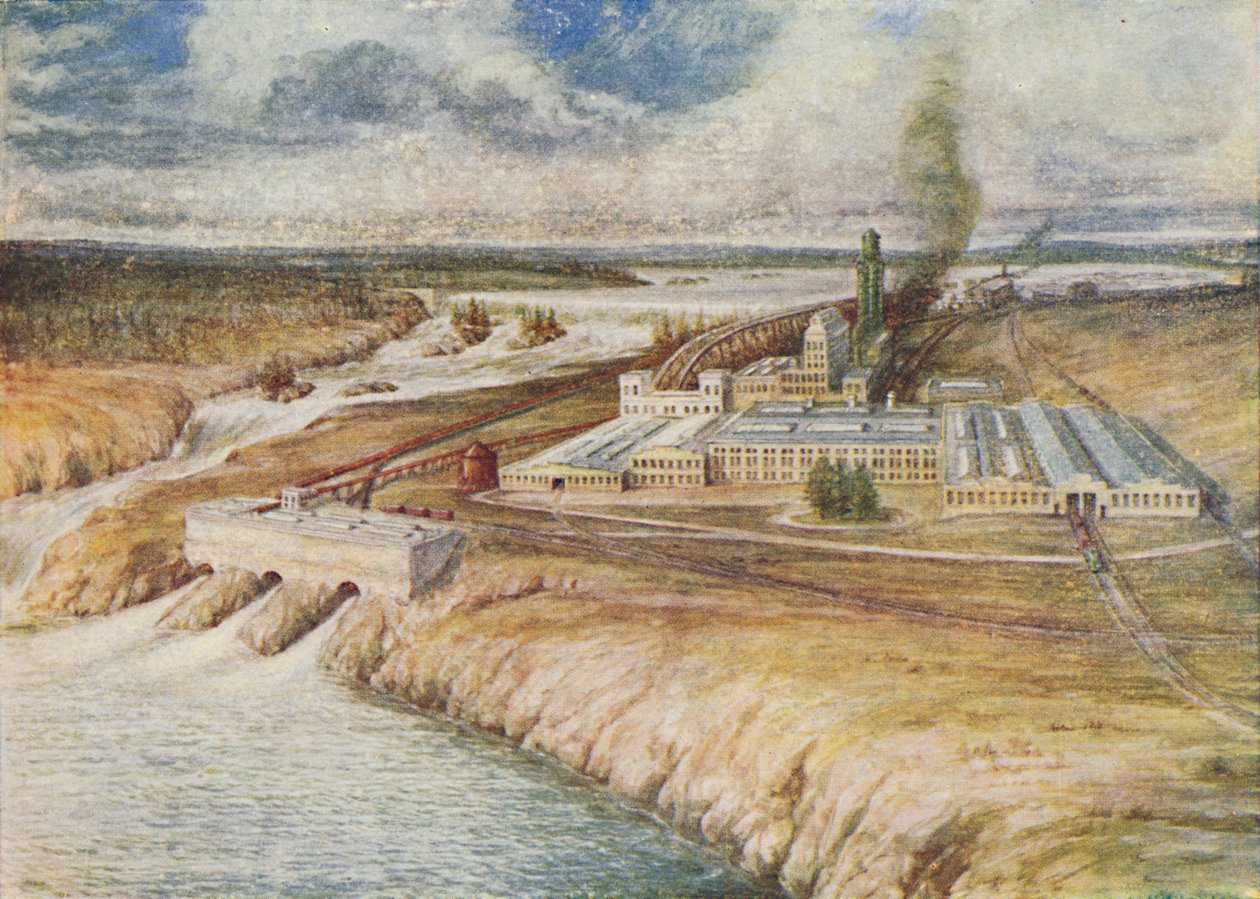 "Papírny, Newfoundland", 1924 od C.G Lowther
