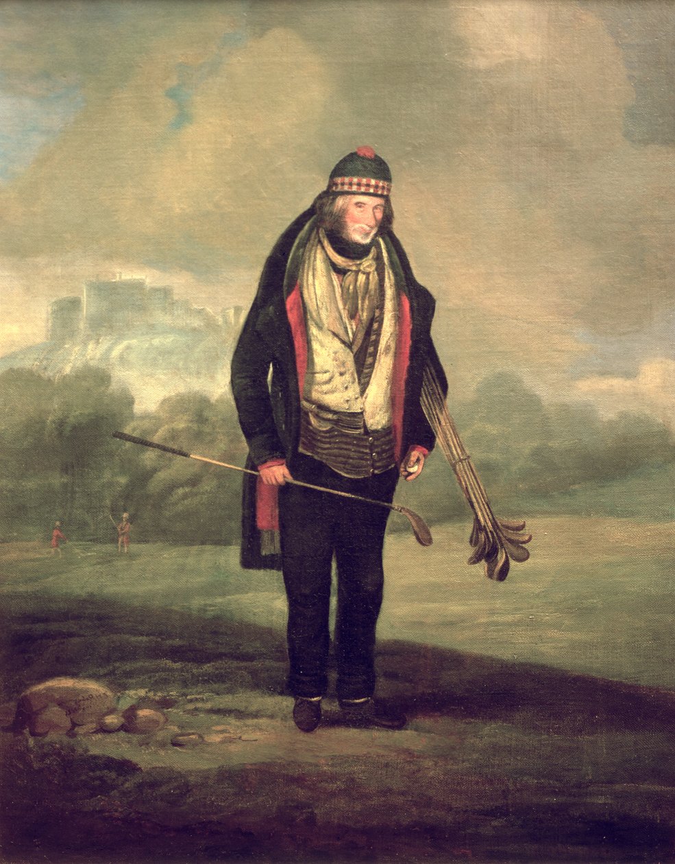 Caddie Willie v Bruntsfieldu, Edinburgh, 1824 od C.H Robertson