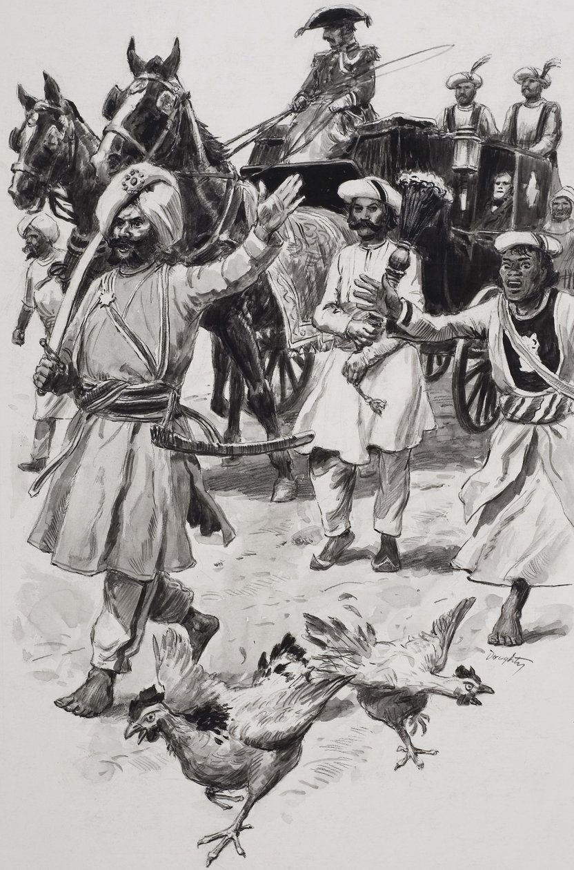 Východoindická společnost (kvaš na papíře) od C.L. Doughty