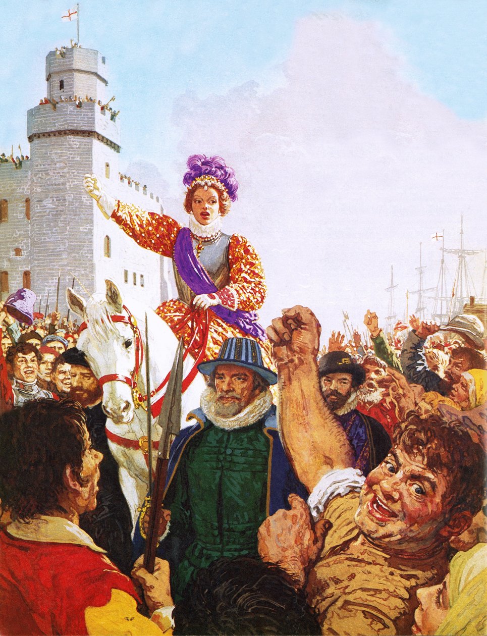 Královna Alžběta I. při projevu o Armádě od C.L. Doughty