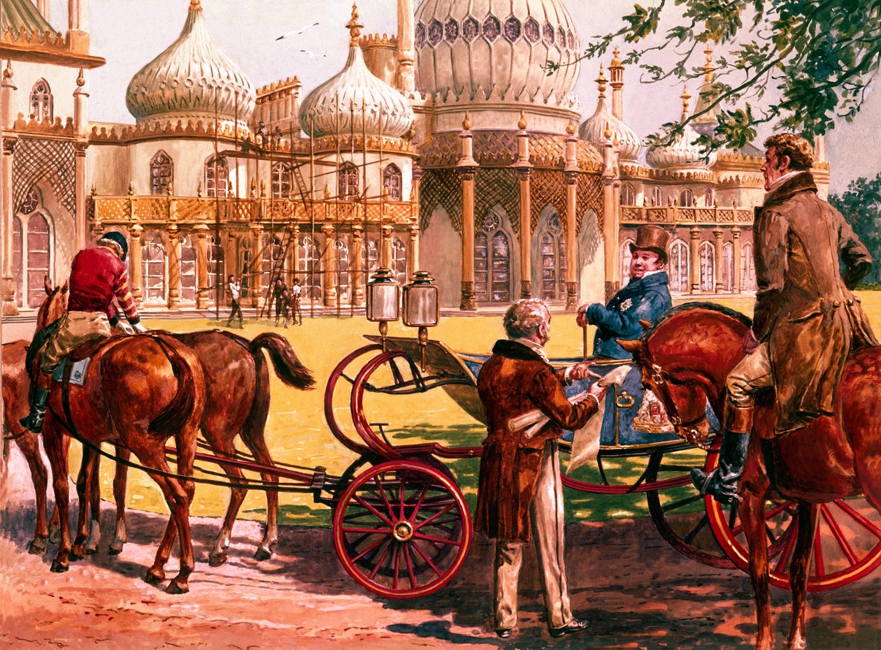 Brightonský pavilon (kvaš na papíře) od C.L. Doughty