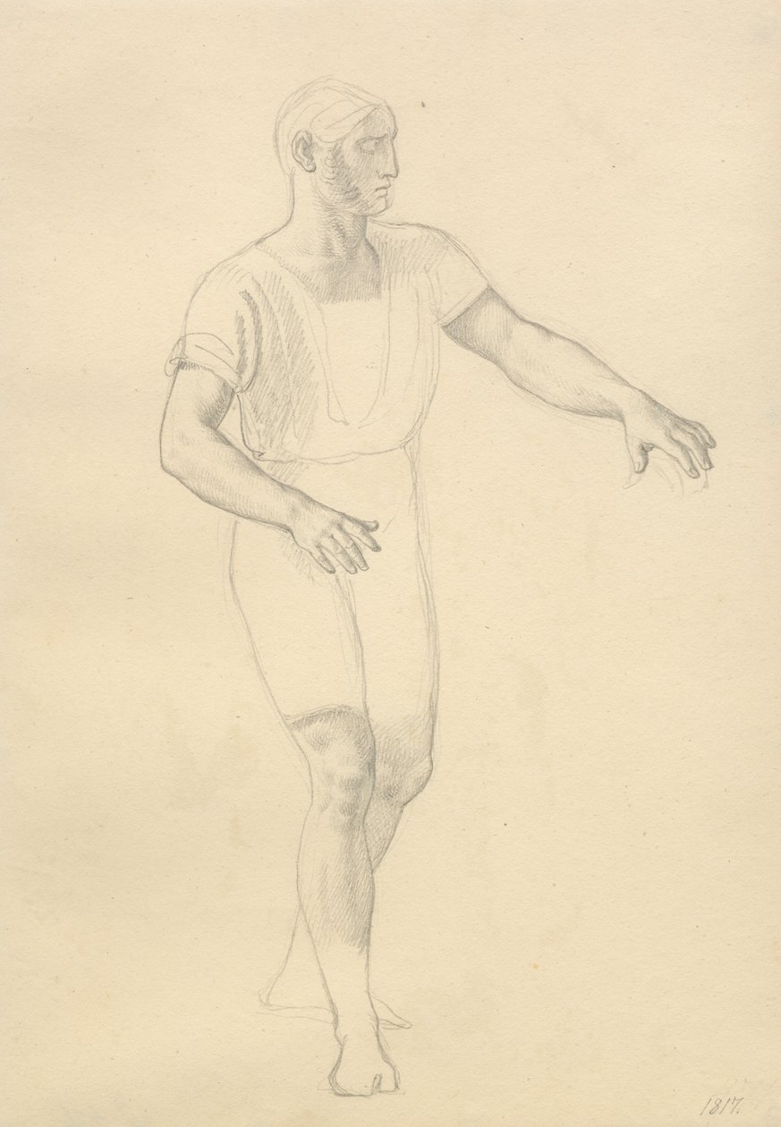 Balderova smrt - studie pro Hødur. od Christoffer Wilhelm Eckersberg
