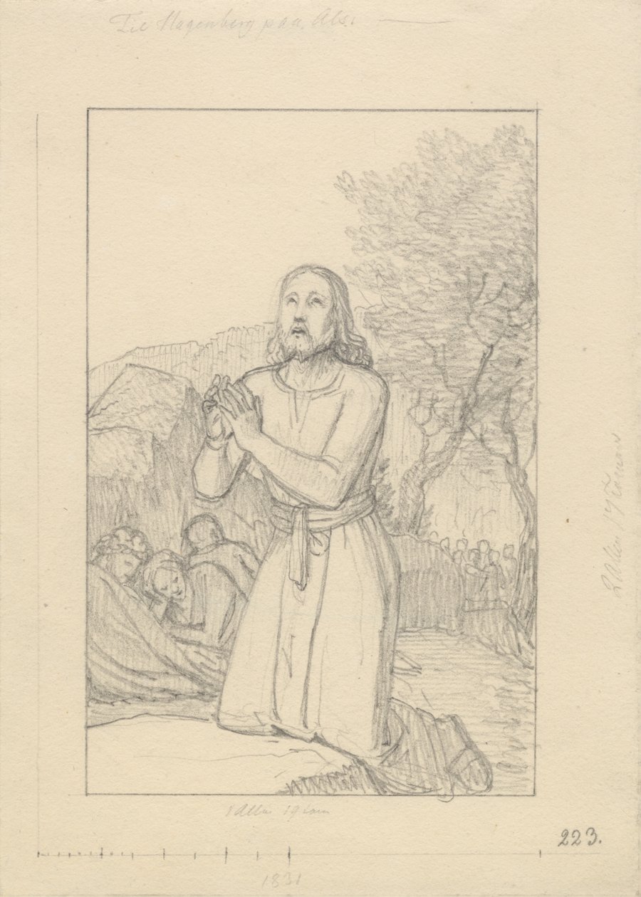 Kristus v Getsemanech. od Christoffer Wilhelm Eckersberg